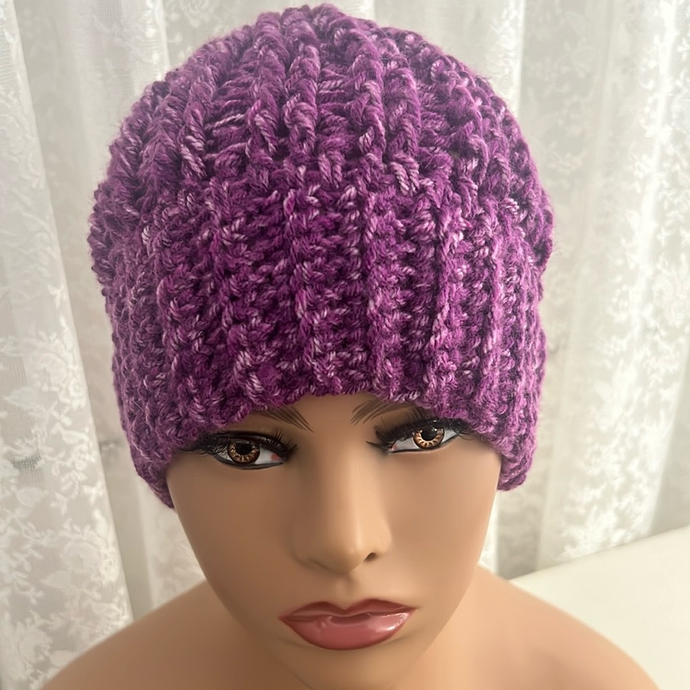 SOLD—-  New Adult size hand made crochet hat